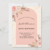 Pampelgras-Rose Einladung (Vorderseite)