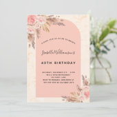 Pampelgras-Rose Einladung (Stehend Vorderseite)