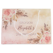 Pampelgras-Rose Große Geschenktüte (Vorderseite)