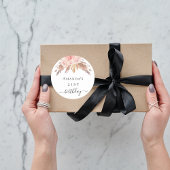 Pampelgras-Rose Runder Aufkleber