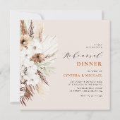 Pampelgras Terracotta boho Probe Dinner Einladung (Vorderseite)