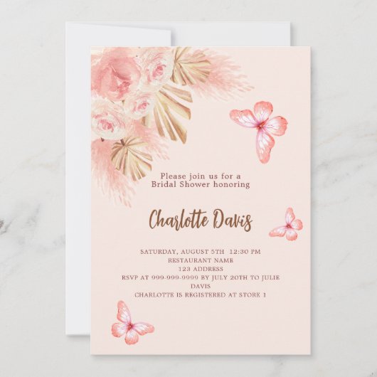 Pampelmuse-Brautparty Einladung (Vorderseite)