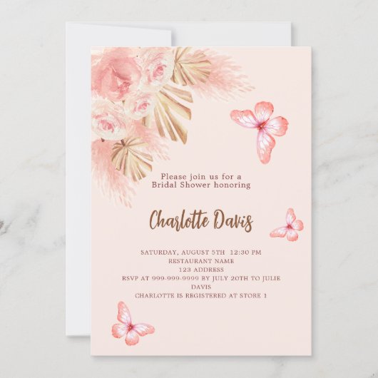 Pampelmuse-Brautparty Einladung (Vorderseite)