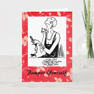 Pamper dich selbst karte