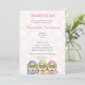 Pamper Me Wellness-Center Bridal Dusche Einladung (Stehend Vorderseite)