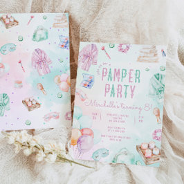 Pamper Party Girl Makeup Salon Geburtstagsparty Einladung