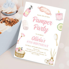Pamper Party, Glam Party, Girls Wellness-Center Pa Einladung