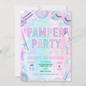 Pamper Party Glow Pastel Wellness-Center Makeup Ge Einladung (Vorderseite)