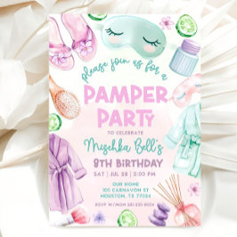 Pamper Party Invite, Girls Wellness-Center Geburts Einladung
