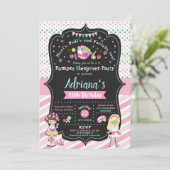 Pamper Sleepover Party Geburtstagsfeierlichkeiten  Einladung (Stehend Vorderseite)