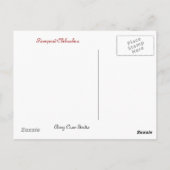 Pampered Chihuahua Dog Postkarte (Rückseite)