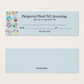 Pampered Paws Pet Grooming Terminkarten (Vorne & Hinten)