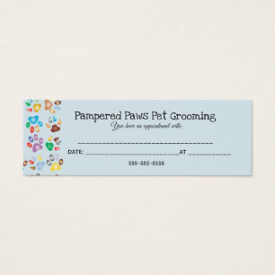 Pampered Paws Pet Grooming Terminkarten
