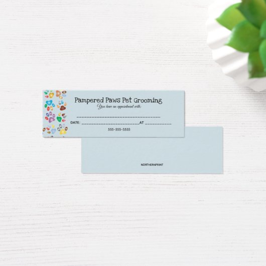 Pampered Paws Pet Grooming Terminkarten (Schreibtisch)