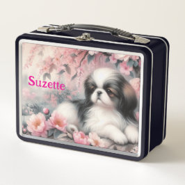 Pampered Pekinese Pooch Metall Brotdose