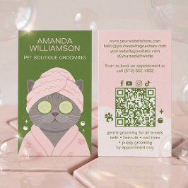 Pampered Pet Cat Spa Grooming Salon Professional  Visitenkarte