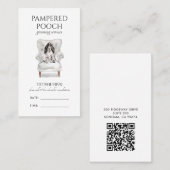Pampered Pooch Dog Wellness-Center Grooming Terminkarte (Vorne/Hinten)