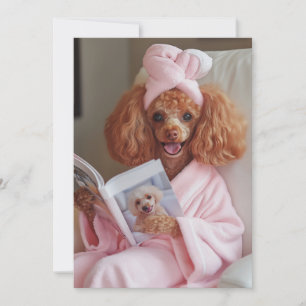 Pampered Poodle Reading Day Einladung
