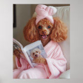 Pampered Poodle Reading Day Poster (Vorne)