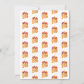 Pampers und Pancakes Babydusche Einladung (Rückseite)