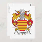 Pamplona-Familienwappen Postkarte (Vorne/Hinten)