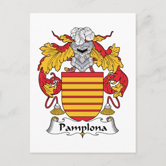 Pamplona-Familienwappen Postkarte (Vorderseite)