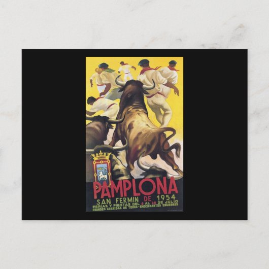 Pamplona San Fermin Postkarte (Vorderseite)