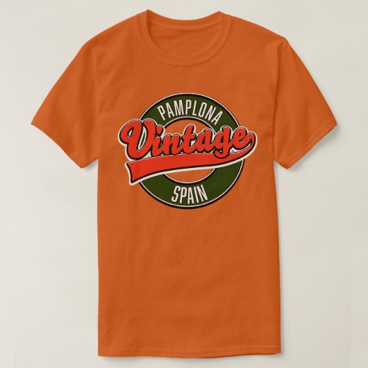 Pamplona spain Vintages Logo T-Shirt (Design vorne)