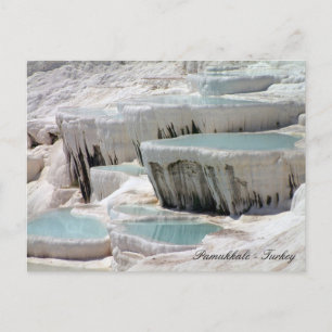 Pamukkale - Blaue römische Pools, berühmte Türkei Postkarte