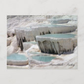 Pamukkale - Blaue römische Pools, berühmte Türkei Postkarte (Vorderseite)