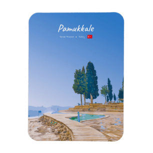 Pamukkale, Türkei - Abgerundete Thermalbecken Magnet