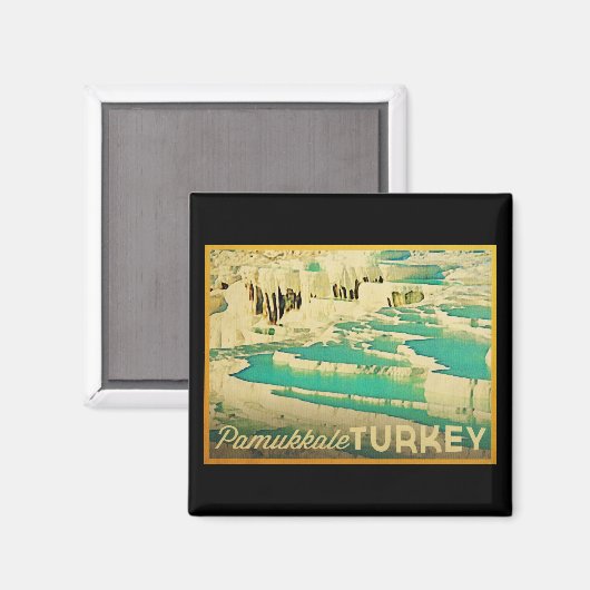 Pamukkale Türkei Magnet (Vorderseite/Rückseite)