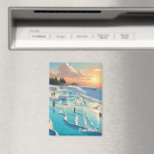 Pamukkale Türkei Reisen Postkarte Magnet (In Situ (Geschirrspüler))