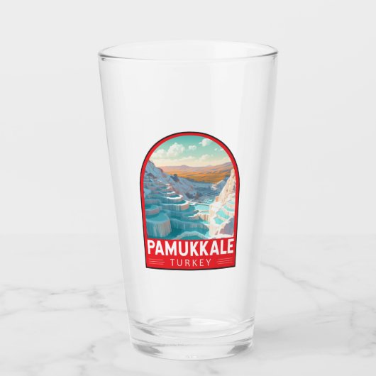 Pamukkale Türkei Reisen Vintag Glas (Vorderseite)