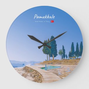 Pamukkale, Türkei - Thermische Becken Große Wanduhr