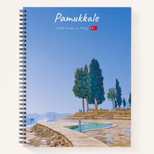 Pamukkale, Türkei - Thermische Pools in Spirale Notizblock