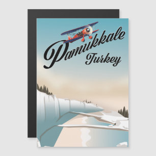 Pamukkale Türkei Urlaub Poster. Magnetkarte
