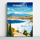 Pamukkale Turkey Travel Poster Canvas Wall Art Leinwanddruck