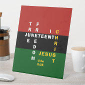 Pan African Christlich JUNETEENTH Sockelschild (In Situ)