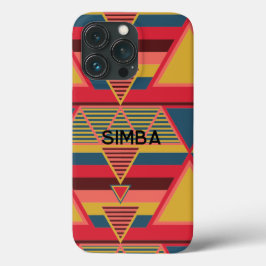 Pan African Colorful Triangle Pattern Personalisie Case-Mate iPhone Hülle