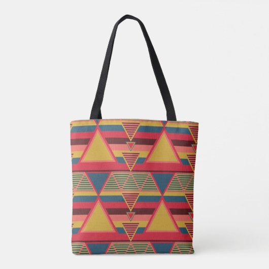 Pan African Colorful Triangle Pattern Tasche (Rückseite)