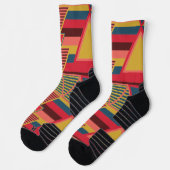 Pan African Colorful Triangle Pattern Unisex Socken (Links)