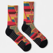 Pan African Colorful Triangle Pattern Unisex Socken (Rechts)