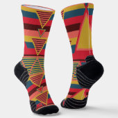 Pan African Colorful Triangle Pattern Unisex Socken (Gewinkelt)