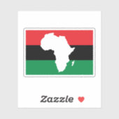 Pan African Continental Flag Aufkleber (Blatt)
