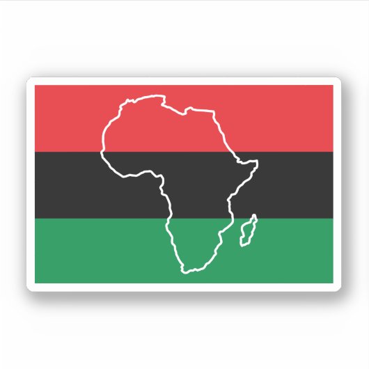 Pan African Continental Flag Aufkleber (Vorderseite)