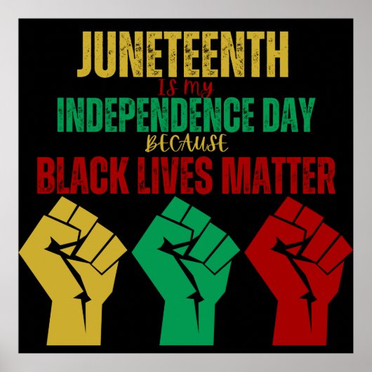 Pan-African Fist Poster der Juneteenth (Vorne)