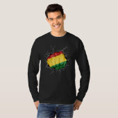 Pan African Fist UNIA Flag African Freedom Black L T-Shirt (Vorne ganz)