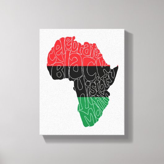 Pan African Flag Black History Montag Art Design Leinwanddruck (Vorderseite)