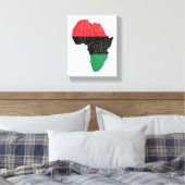 Pan African Flag Black History Montag Art Design Leinwanddruck (Insitu (Schlafzimmer))